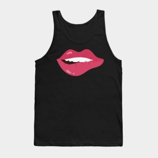 Biting lips Tank Top